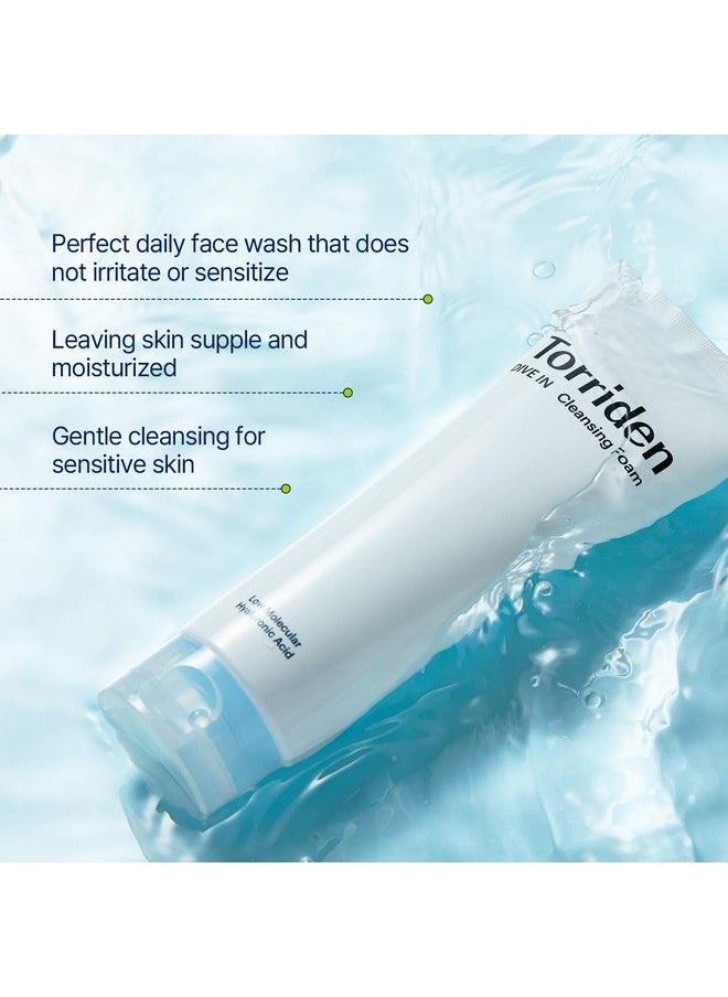 Torriden - Torriden DIVE IN Cleansing Foam Face Wash 150ml (5.07 fl.oz.) | Hydrating Daily Facial Cleanser for All and Sensitive Skin | Hyaluronic Acid, Panthenol, Allantoin - Image 1