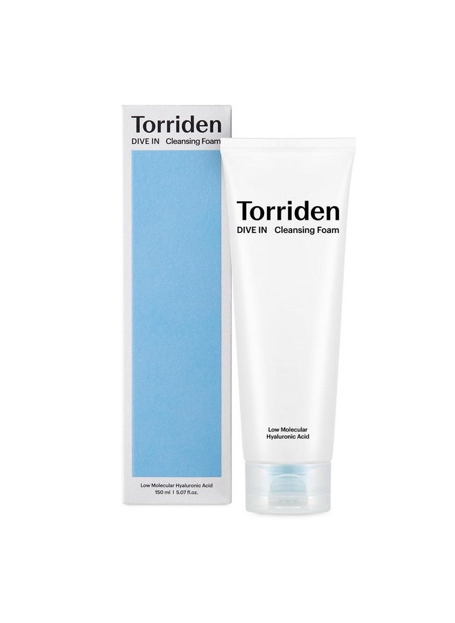Torriden - Torriden DIVE IN Cleansing Foam Face Wash 150ml (5.07 fl.oz.) | Hydrating Daily Facial Cleanser for All and Sensitive Skin | Hyaluronic Acid, Panthenol, Allantoin - Image 1