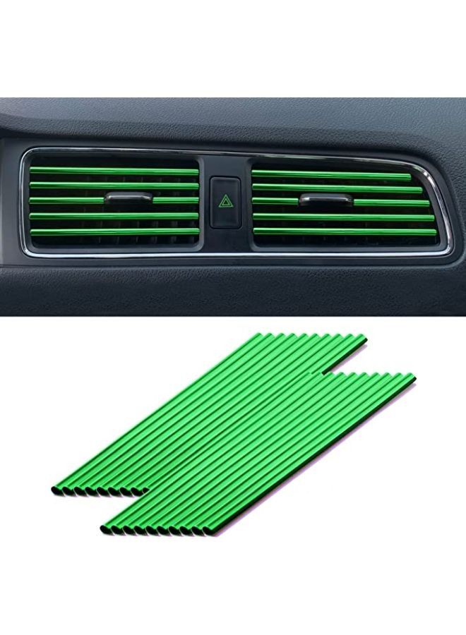 20 Pcs Car Air Conditioner Decoration Strip for Vent Outlet, Bendable Car Vent Outlet Trim Decoration, Fit for All Straight Air Vent Outlet Decoration Car Interior Accessories - Image 1