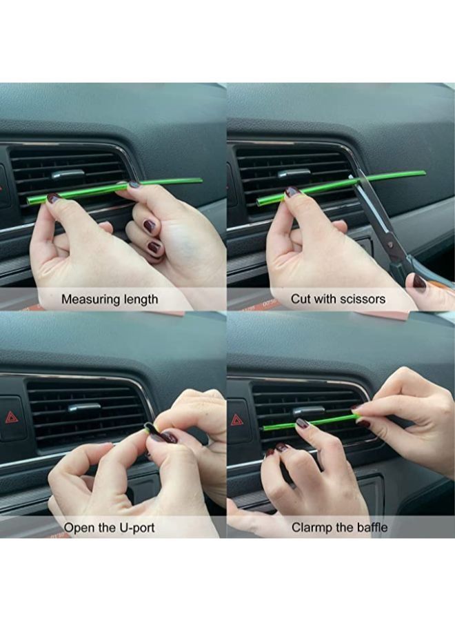 20 Pcs Car Air Conditioner Decoration Strip for Vent Outlet, Bendable Car Vent Outlet Trim Decoration, Fit for All Straight Air Vent Outlet Decoration Car Interior Accessories - Image 4