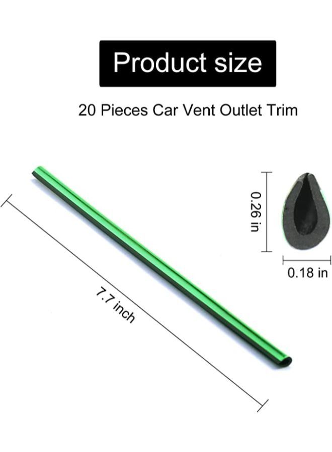 20 Pcs Car Air Conditioner Decoration Strip for Vent Outlet, Bendable Car Vent Outlet Trim Decoration, Fit for All Straight Air Vent Outlet Decoration Car Interior Accessories - Image 2