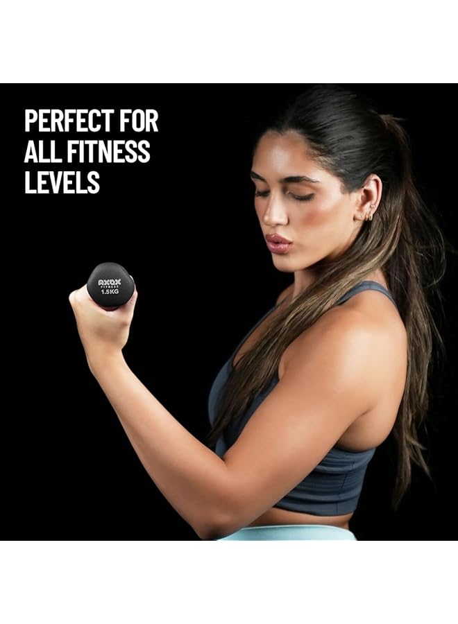 AXOX Fitness Neoprene Dumbbells 1.5kg - Image 3
