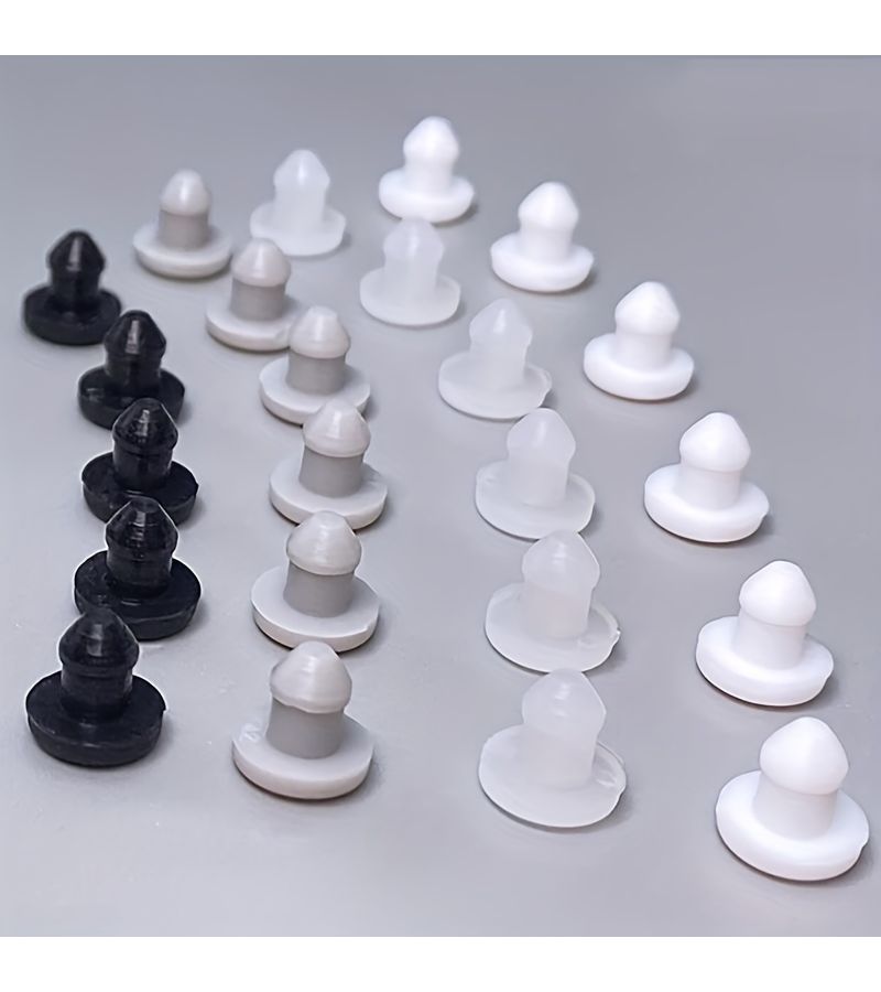10Pcs Grey 4mm Rubber Hole Plugs T-Type Snap On Cover Gasket Sealing Cap Stopper - Image 1