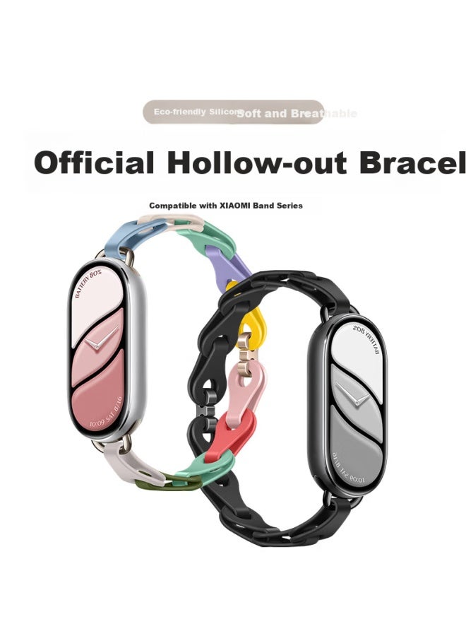 Bing Hong Binghong Silicone Replacement Strap For Xiaomi Mi Band 10/9/8 Nfc, Camouflage Colorful Design, Men's And Women's Wristband - Image 2