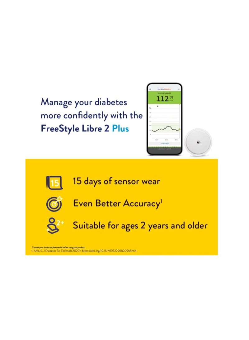 أبوت مستشعر فري ستايل ليبر 2 بلس الذكي لمراقبة الجلوكوز المستمرة - Image 4