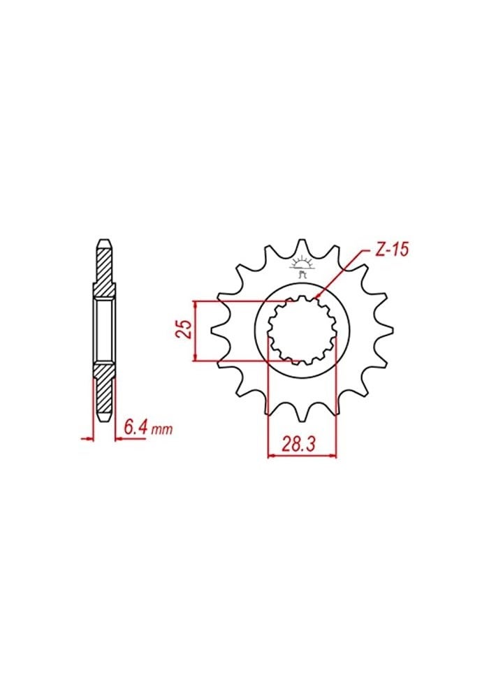 Yurefax 520 Chain 14T Motorcycle Front Sprocket Pinion - Image 2
