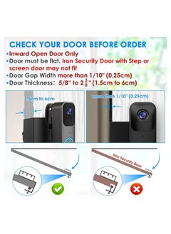 SYOSI Doorbell Mount for Blink Video Doorbell No Drill Anti-Theft Doorbell Holder Adjustable Angle Fit Apartment Door Not Block Doorbell Sensor  - Image 5