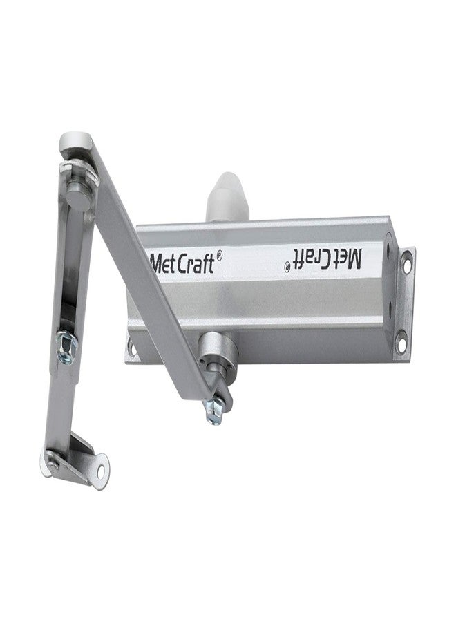 Met Craft Aluminum DC-65 Fully Automatic Hydraulic Slim Door Closer with Screws and Fitting (Upto 80 KG Door Weight, Silver) - Image 1
