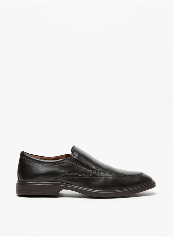 ال بي ال من شو اكسبرس Men's Solid Slip-On Leather Loafers