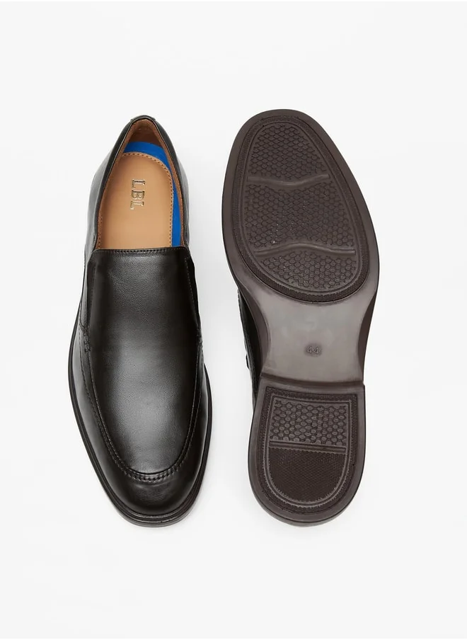 ال بي ال من شو اكسبرس Men's Solid Slip-On Leather Loafers