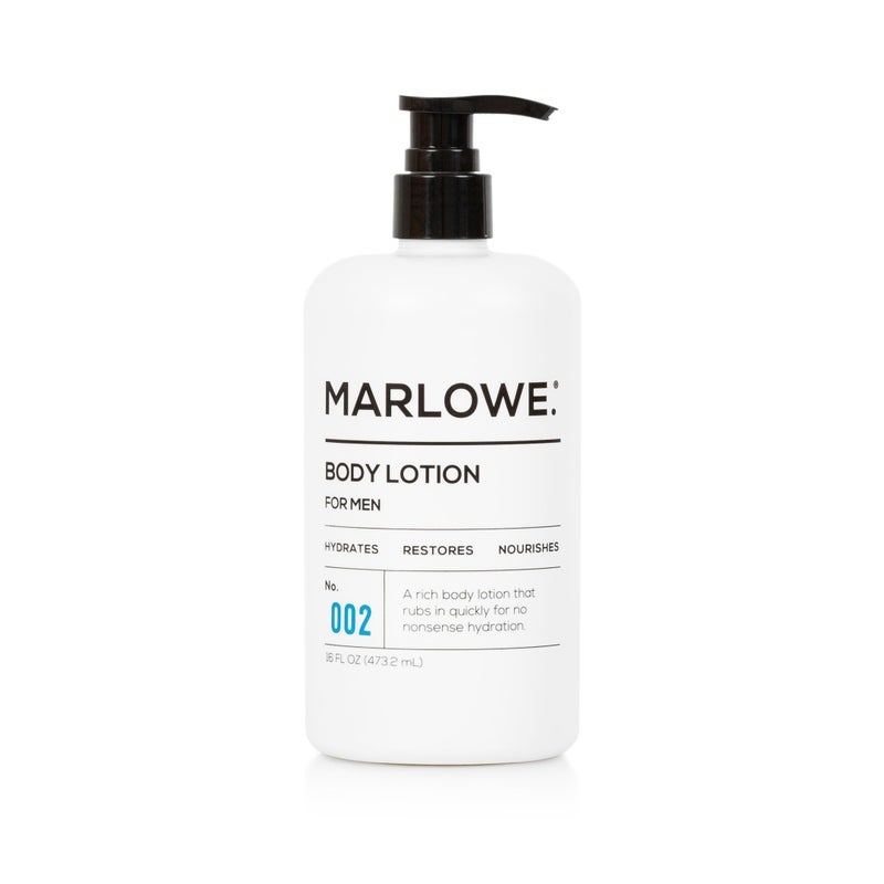 MARLOWE No 002 Body Lotion 16 oz Pump Original Revitalizing Dry Skin Lotion with Aloe Vera  Amino Acids Hydrates  Nourishes Sage  Fir Scent