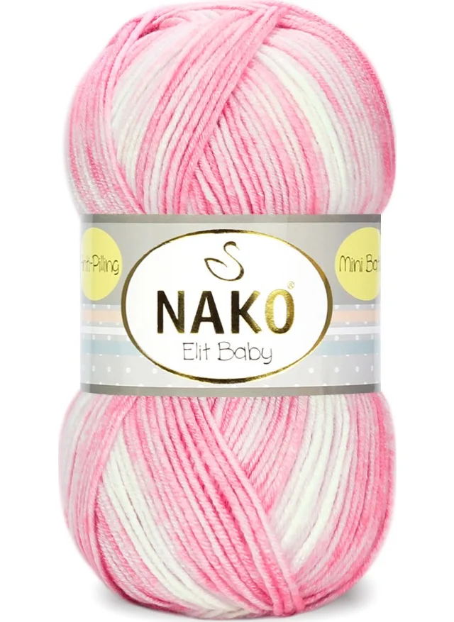 Nako Elit Baby Mini Batik Pink-White