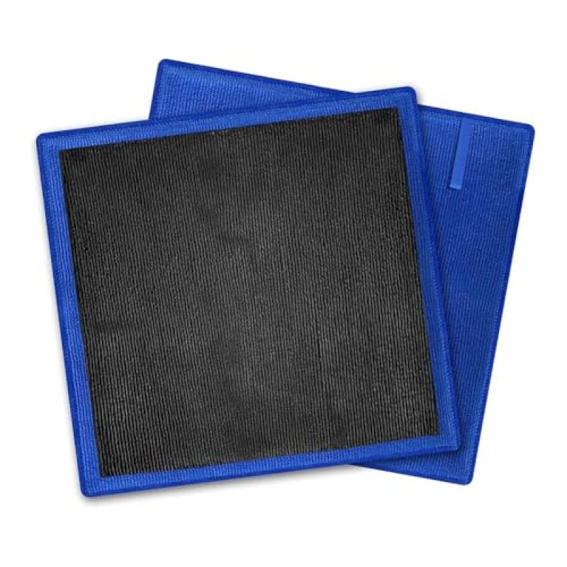 Fine-grade microfiber car clay towel, blue 2PCS - Image 1