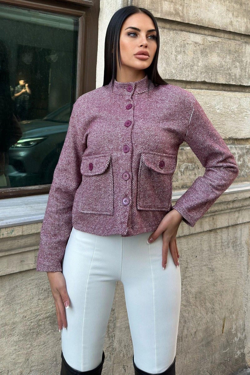 Weshaya Jacket Women Burgundy - Image 1