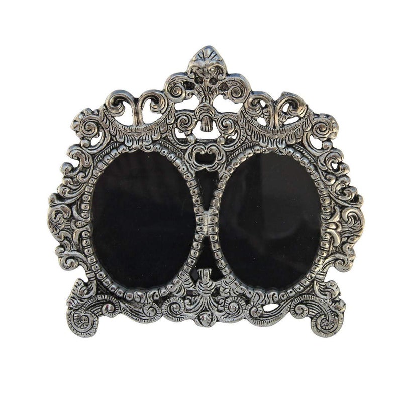 Handicrafts Paradise Handicrafts Paradise Double Picture Victorian Style Aluminium Metal Photo Frame (24.2 cm x 1.2 cm x 21.6 cm)  - Image 2
