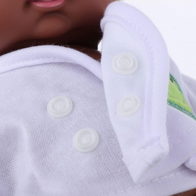 klarako 12 Inch Vinyl Reborn Newborn Baby Dolls, Lifelike African American Infant Black - Image 2