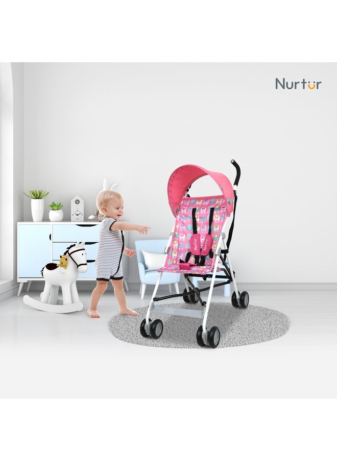 Nurtur - Baby Lightweight Rex Buggy Stroller With Compact Fold, Adjustable Canopy, Shoulder Strap, 6 To 36 Months, Upto 15 Kg, Multicolour - Image 1