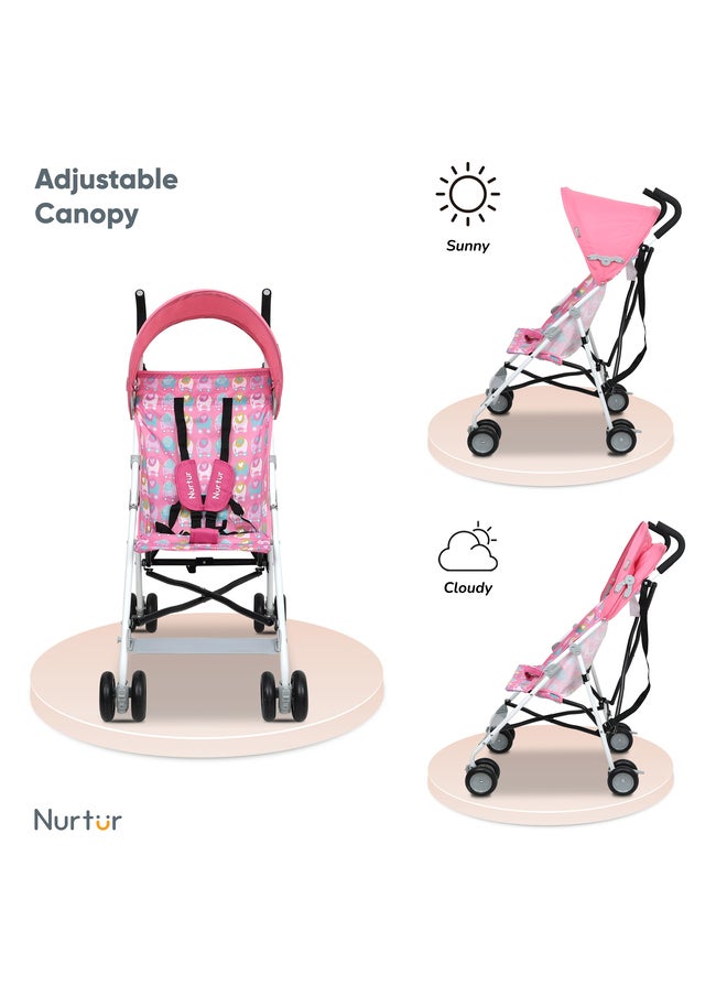 Nurtur - Baby Lightweight Rex Buggy Stroller With Compact Fold, Adjustable Canopy, Shoulder Strap, 6 To 36 Months, Upto 15 Kg, Multicolour - Image 1
