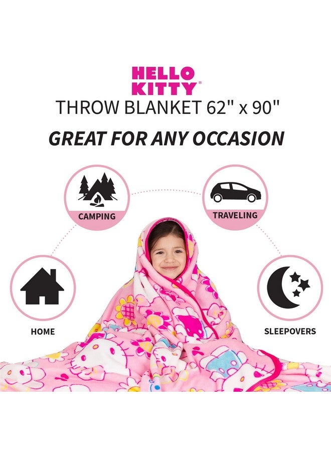 Franco Kids Bedding Super Soft Plush Throw Blanket, 62 in x 90 in, Hello Kitty - Image 3