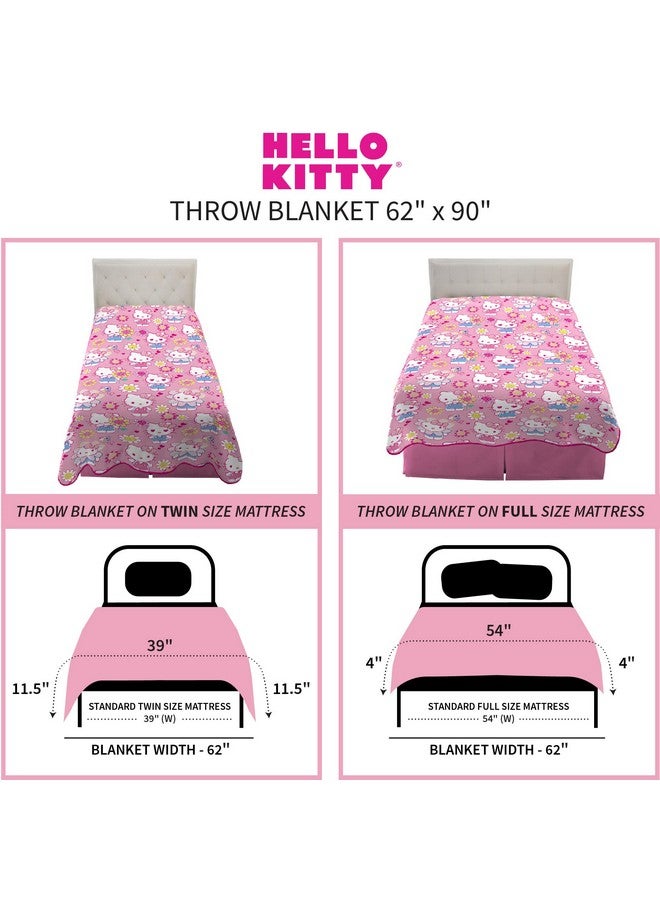 Franco Kids Bedding Super Soft Plush Throw Blanket, 62 in x 90 in, Hello Kitty - Image 5
