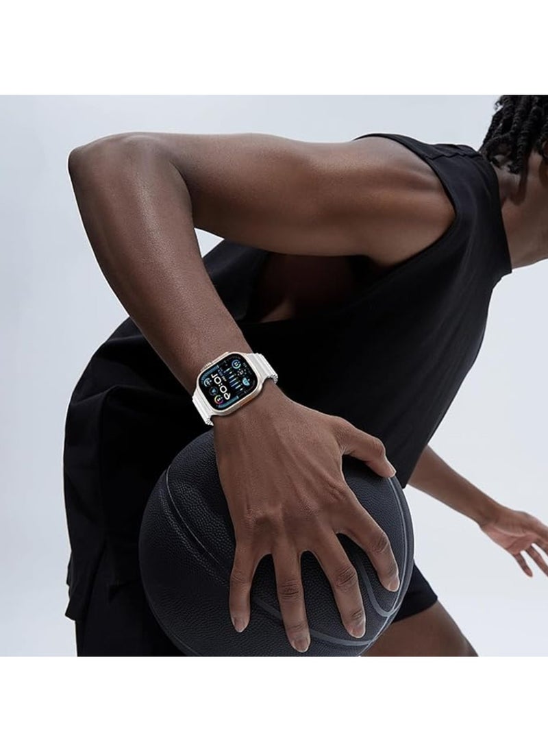 TEMPO - Ocean Silicone Sport Rugged Watch Band Compatible with Apple Watch Ultra 2/Ultra Bands 49mm 46mm 45mm 44mm 42mm for Men Women, Breathable Soft Waterproof Strap for for iwatch Series 10 9 8 7 6 5 4 3 2 1 SE - Image 1