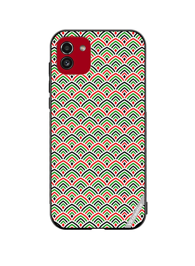 VR CREATIVE Protective Case Cover For Samsung Galaxy A03 United Arab Emirates Flag Colors Design Multicolour - Image 1
