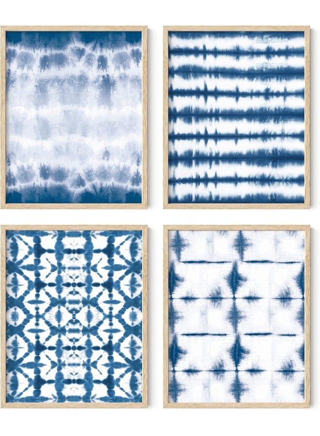 Home Trove Abstract Blue Art Set Of 4 Navy Blue Prints, Modern Paintings, And Wall Art For Home Decor (Unframed, 11X14) - Image 1