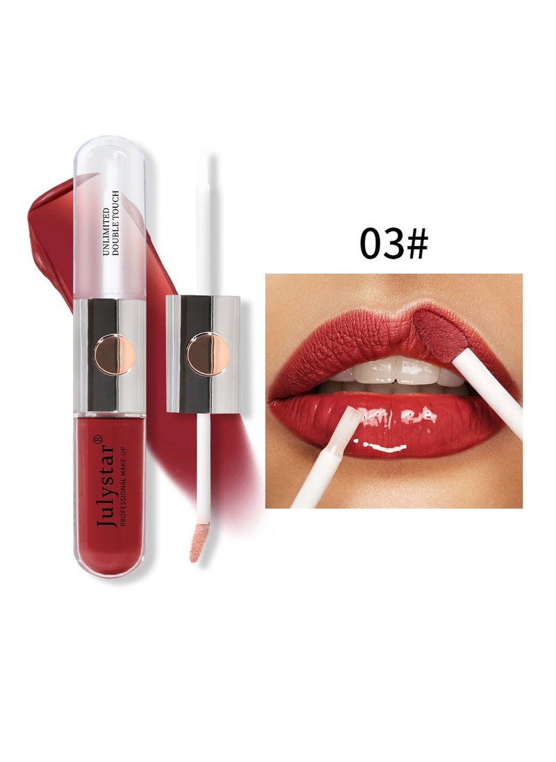 Julystar Double-Ended Lip Gloss – High Shine Glaze & Transparent Lip Oil  - Image 1