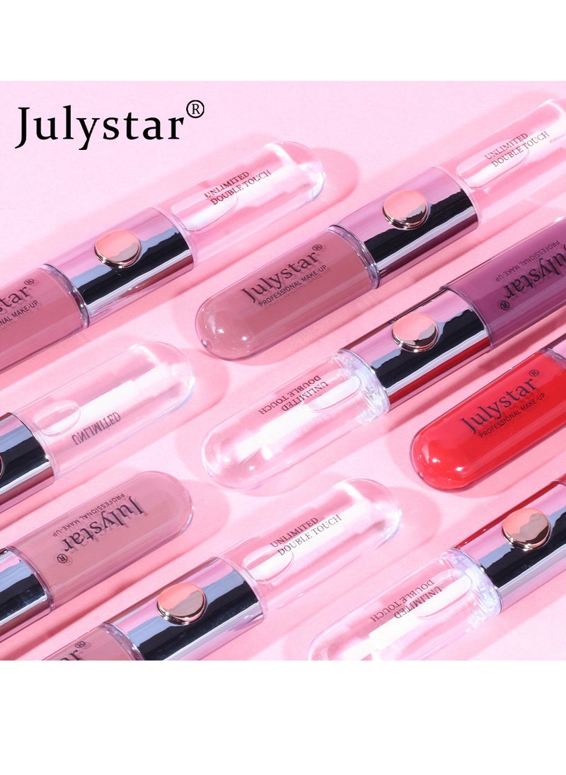 Julystar Double-Ended Lip Gloss – High Shine Glaze & Transparent Lip Oil  - Image 5