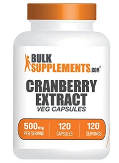 BULKSUPPLEMENTS.COM Cranberry Extract Capsules Cranberry Supplement Cranberry Capsules Cranberry 500Mg Capsules Cranberry Pills For Women 1 Capsule Per Serving 120 Veg Capsules  - Image 1
