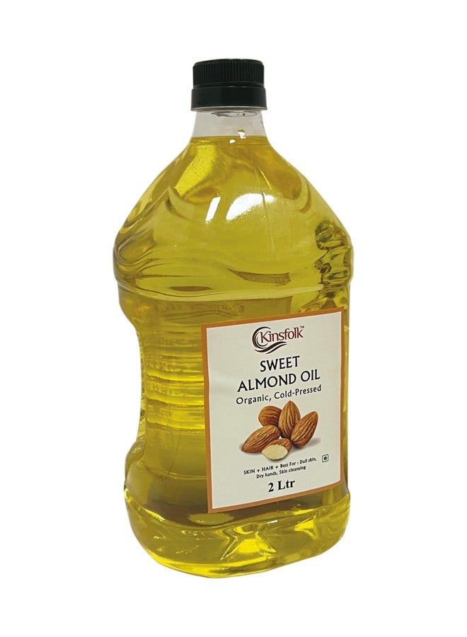 Kinsfolk زيت اللوز الحلو المعصور على البارد النقي من كينزفولك للشعر والبشرة - زيت اللوز - 2 لتر - Image 2