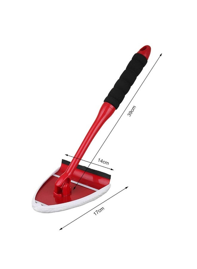 فرشاة تنظيف الزجاج للنوافذ، وأبواب الاستحمام، والبلاط، والزجاج الأمامي، والمرايا (أحمر) - Image 2