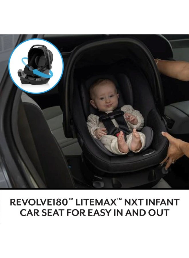 Evenflo - Shyft Intuiti Travel System With Revolve180 Litemax Nxt Rotational Infant Car Seat - Black Shale - Image 5