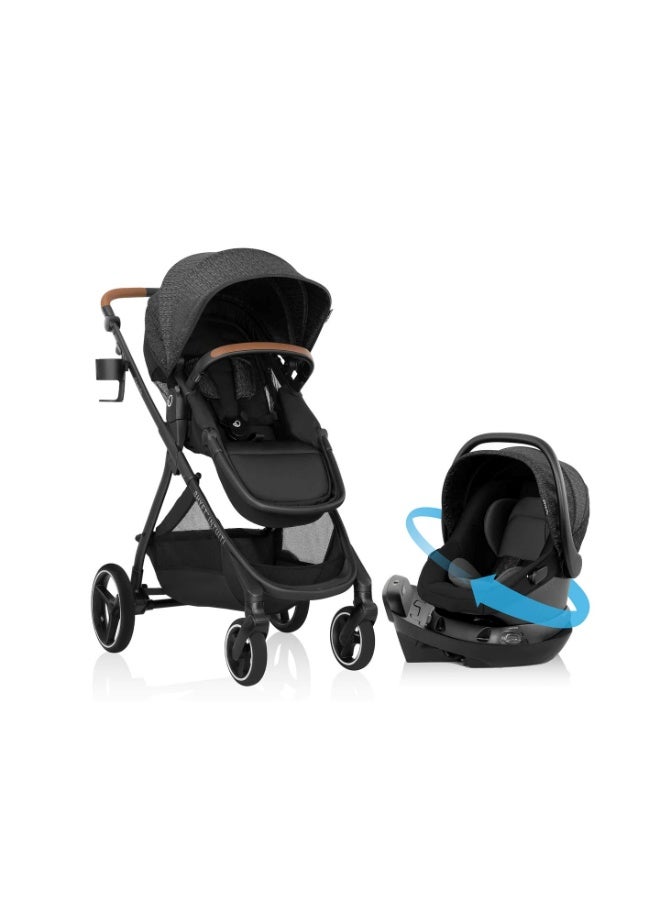 Evenflo - Shyft Intuiti Travel System With Revolve180 Litemax Nxt Rotational Infant Car Seat - Black Shale - Image 4