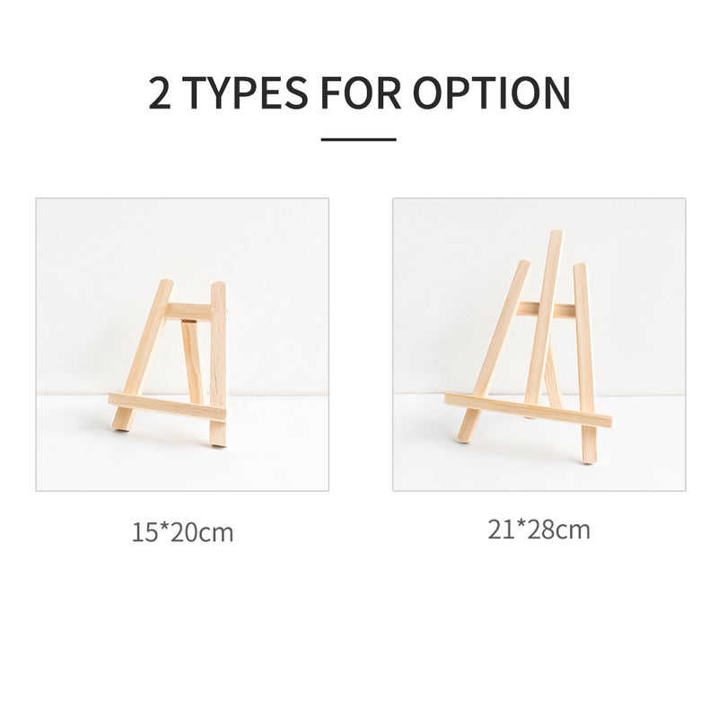Mini Wooden Easel Photo Calendar Display Stand Smartphone Tablet Holder 11x8 Inch for Kids Adults Students Office Supply - Image 2