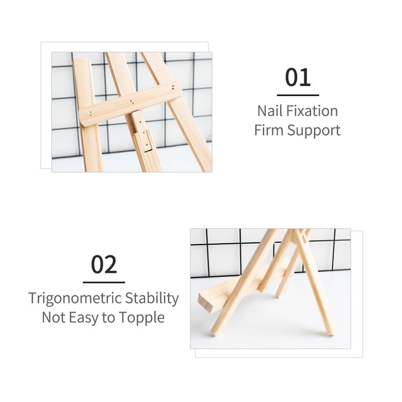 Mini Wooden Easel Photo Calendar Display Stand Smartphone Tablet Holder 11x8 Inch for Kids Adults Students Office Supply - Image 3