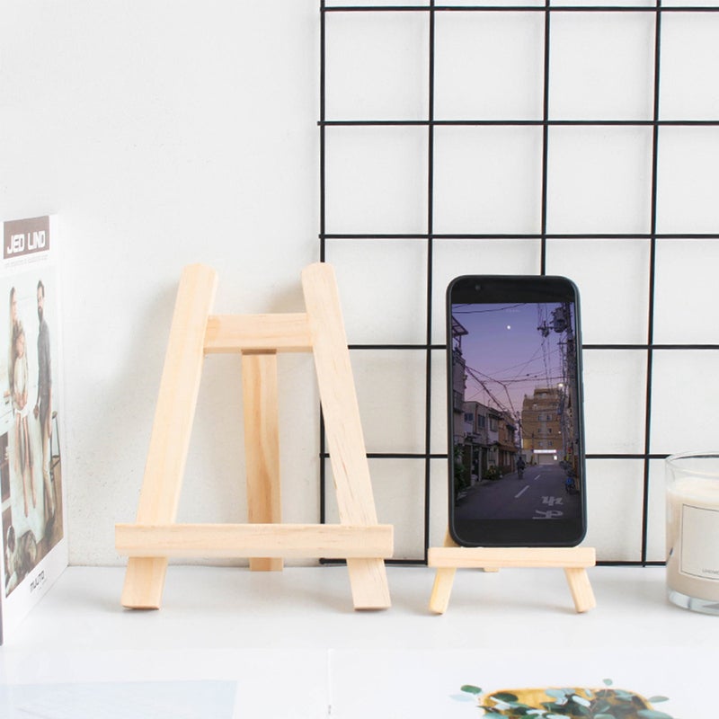 Mini Wooden Easel Photo Calendar Display Stand Smartphone Tablet Holder 11x8 Inch for Kids Adults Students Office Supply - Image 4