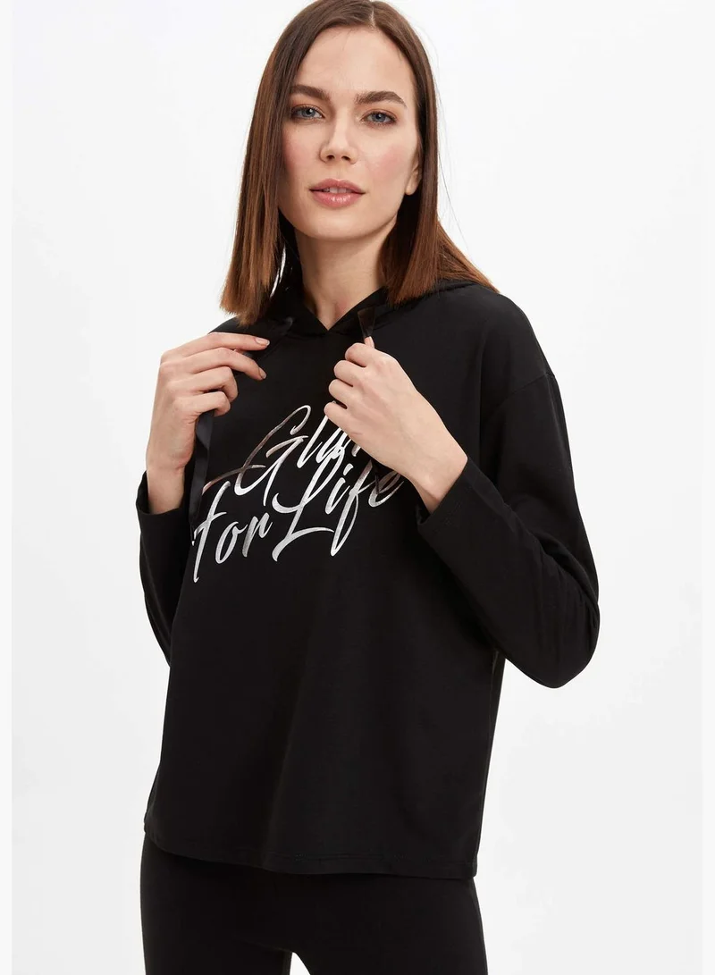 DeFacto Woman Knitted Regular Fit Hooded Sweat Shirt