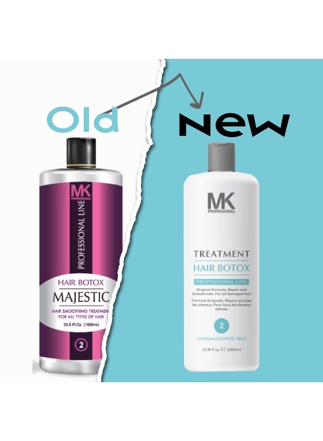 Majestic Keratin Majestic Hair Botox Hair Smoothing Treatment with Caviar oil, 1000 ml - Image 1