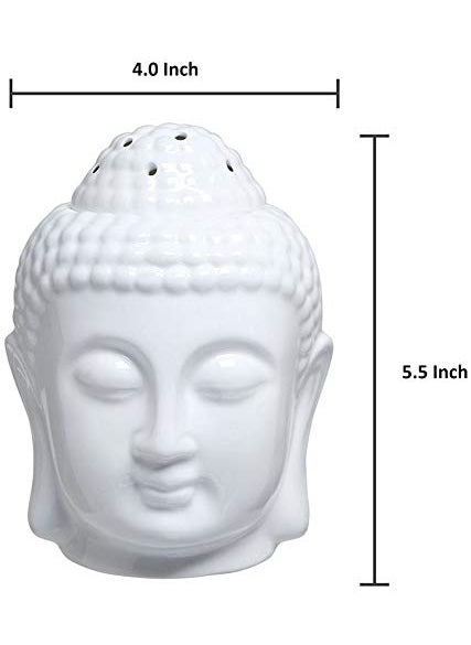 Aatiutik Aatiutik Ceramic Electric Buddha Aroma Diffuser Home Fragrance Night Lamp Light with Lemongrass Sandalwood Aroma Oil 10ml Each for Home Office Hotel Spa Scented 5  - Image 5