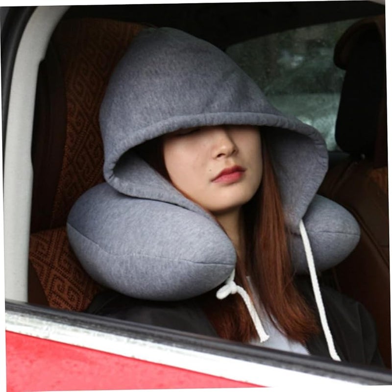 Memory Foam U Shaped Travel Pillow for Neck Pain Relief Cervical Support in Office Airplane Bus - Image 3