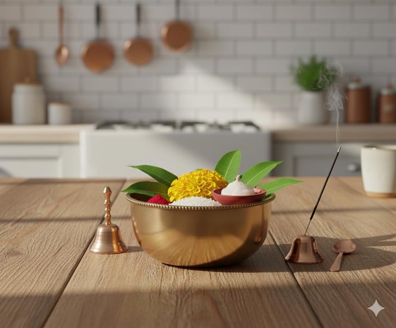 Mkd2 Rise Pure Brass Serving Bowl - 150ml, 1 Piece (Gold,Plain) for Pooja, Puja Room, Dinnerware and Tableware - Image 5