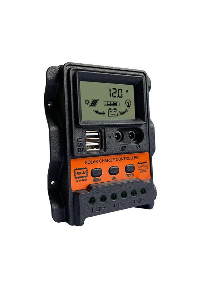 NIBEMINENT Dual USB Output Photovoltaic Power Controller 12Volt 24Volt Automatic Identification LCD Display Solar Three-stage Charging Management PWM Controllers - Image 5