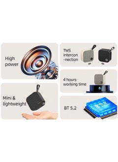hoco. HOCO HC22 Wireless Bluetooth Speaker High Quality Auspicious Outdoor Portable Mini Audio 1200mAh Speaker Cai De Som Support TF Card / FM / TWS  - Image 3