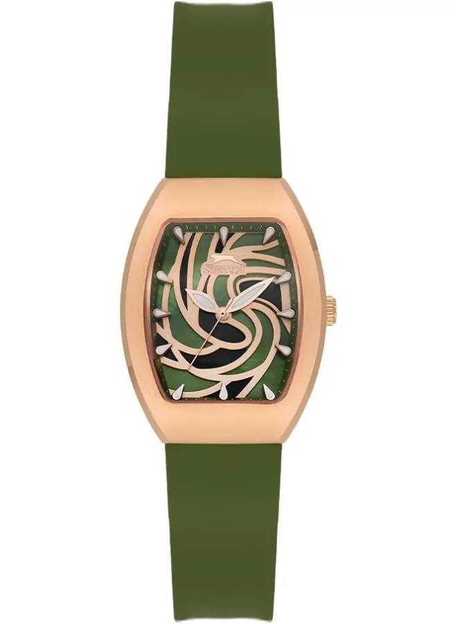 Slazenger SLAZENGER Women's Watch, Analog Display and Silicone Strap - SL.9.2226.3.05, Green