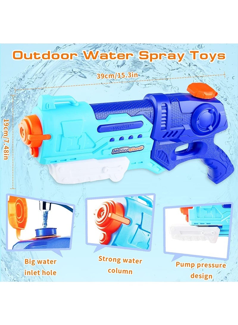Yoawllty 2Pcs Water Gun Toys for Kids, Swimming Pool Toys, Water Pistol Beach Shooting Toy Outdoor, Water Toys Shooter for Summer (Blue) - Image 2