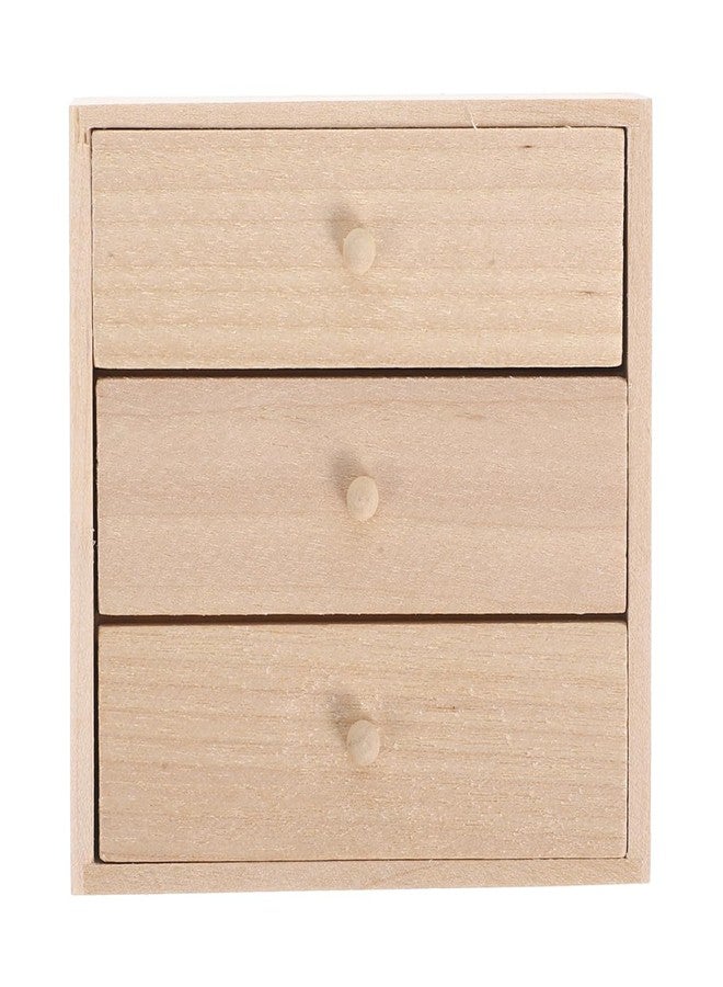 ifundom Mini Doll House Bookcase Playset Accessories - Miniature Wood Bookshelf & Cabinet Living Room Unit - Image 1
