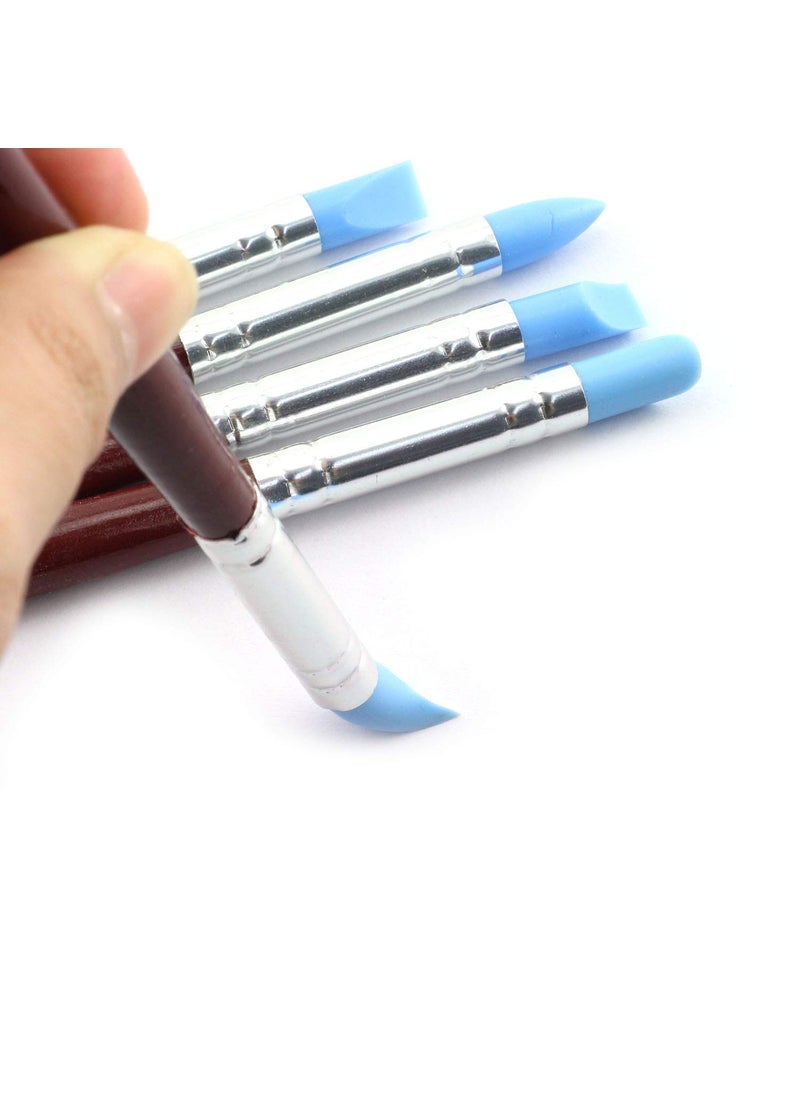 Tegg Tegg Clay Sculpting Tool 5PCS 5 Size Rubber Tip Silicon Brushes Pottery Clay Pen Shaping Carving Tools  - Image 2