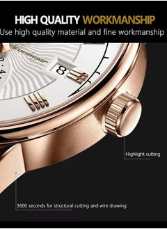 POEDAGAR Man Watch,Waterproof Luminous Classic Leather Watch For Man 40mm  - Image 5