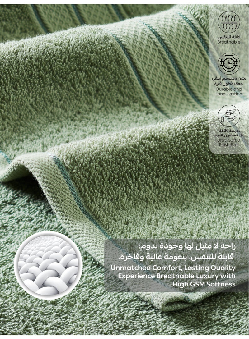 Donetella 4-Pcs Premium Bath Towel Set (70x140 cm) – 600 GSM 100% Cotton,100% Combed Cotton 600 GSM | Quick Dry, Ultra-Absorbent, Thick & Plush | Ideal for Bath, Spa, Gym, Hotel & Everyday Luxury - Image 5